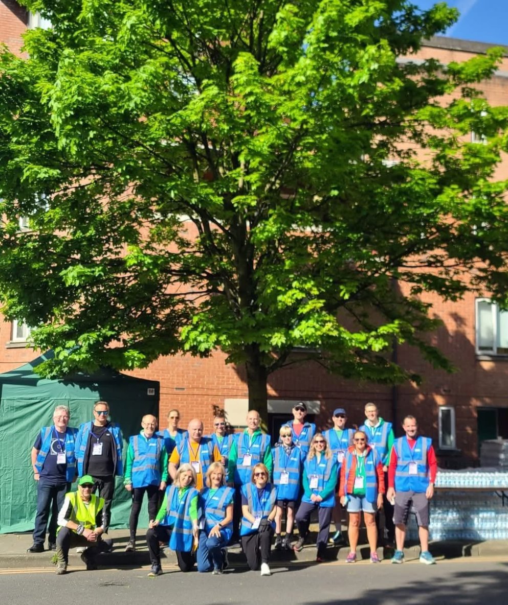 Water Station at the Manchester Marathon