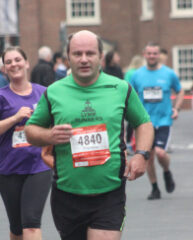 Picture of Tom running at the Warrington Running Festival