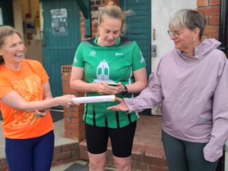 Handing over the Baton from caroline to Lynn