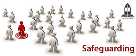Safeguarding graphic, showing an isolated figure within a crowd.
