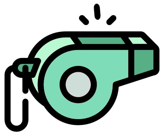Icon for a coach's whistle